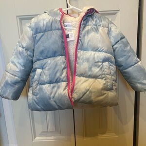 Gap brand blue and pink puffer 2t